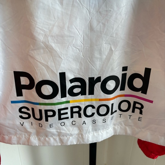 Polaroid Super Color Hoodie Windbreaker Full Zip Jacket Womens Small *NOTE - Picture 7 of 10